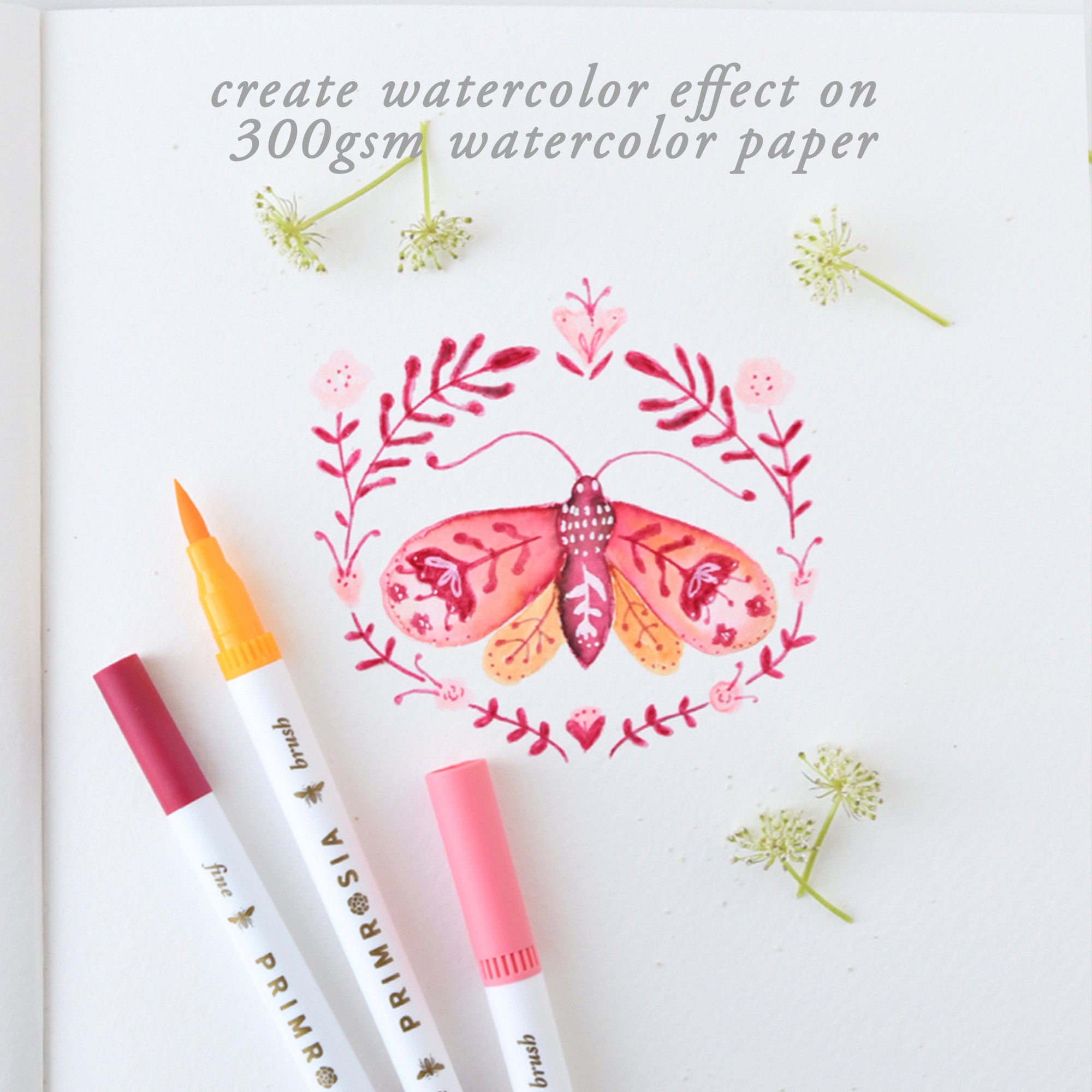 Primrosia 24 Pastel Dual Tip Markers, Fine Tip and Brush Pens. Perfect for  art, illustration, drawing, calligraphy and bullet journals : Beauty &  Personal Care 