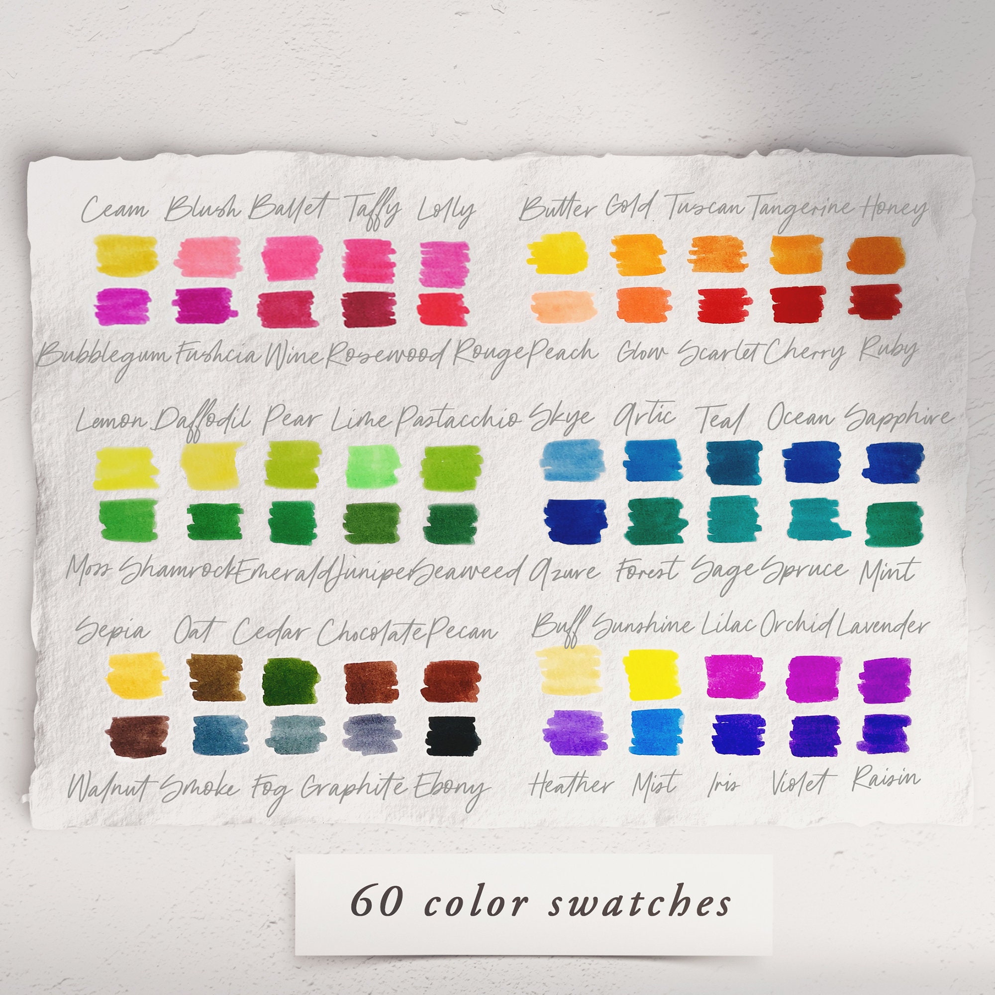 Primrosia 60 Dual Tip Watercolor Markers, Fine and Brush Tips Pens 