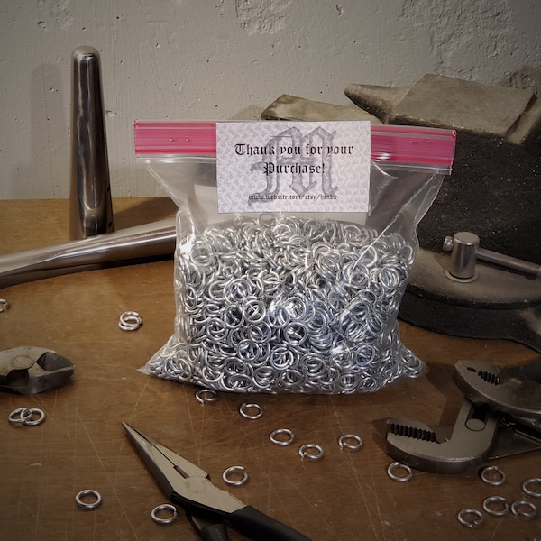 Galvanized Steel Chainmail Rings - 3/8" I.D. - 4 Pounds