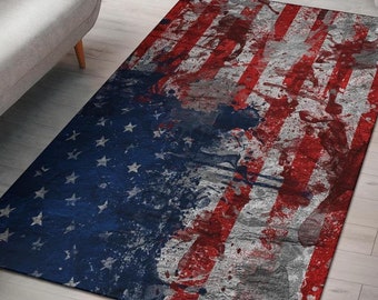 Flag Area Rug Etsy