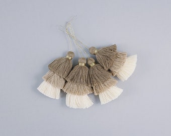 Tiered Silk Tassel | Keychain Tassel | Neutrals