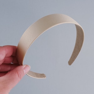 Anti-Slip Neutral Satin Headbands | 1 Inch