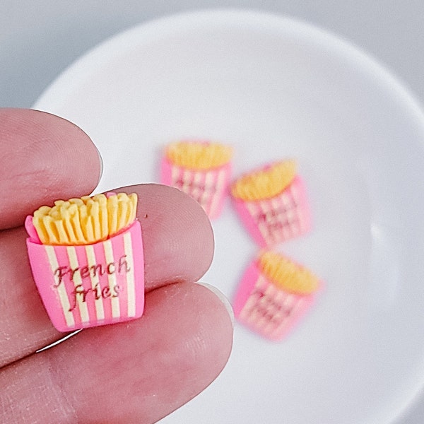 Cabochons roses pour frites | 5 carats