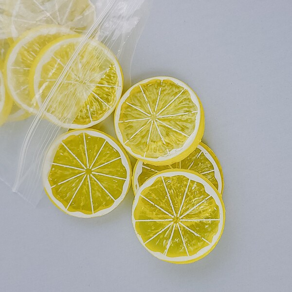 Large Lemon Slice Cabochon | Lemon Flatback
