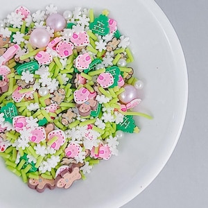 Clay Sprinkles | Pink + Green Holiday Mix