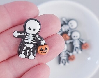 Cabujones de esqueleto de truco o trato / 5 ct.