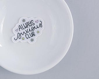 Planar Resin Flatback | Always Anxious Club | 5 ct.