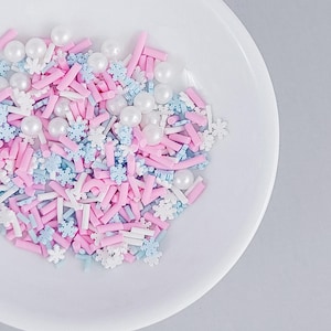 Clay Sprinkles | Pastel Snowflake Mix