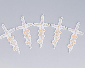 Planar Resin Flatback | Floral Cross | LSK Supply Co Exclusive | 5 ct.