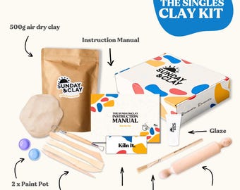 Kits de arcilla de secado al aire para bricolaje - Tamaño mediano 500 g / Hecho en Australia