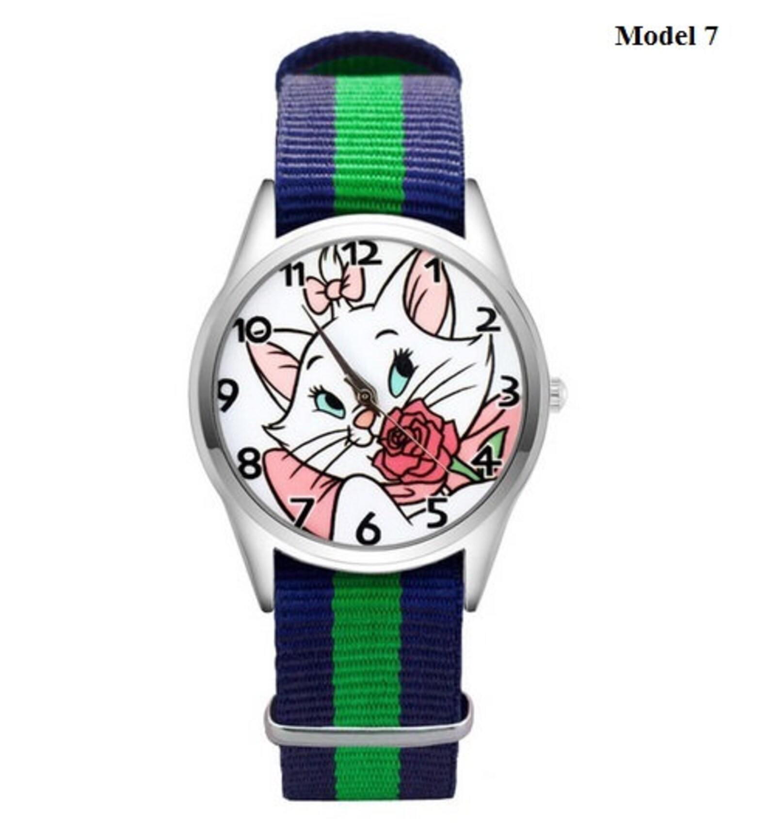 Weiße Katze Uhr Nylon Nylon Strap Etsy