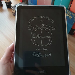 Kindle lock-scherm voor basic en paperwhite, instant digitale download .epub, bookish, book girly, kindle girly, halloween, pompoen