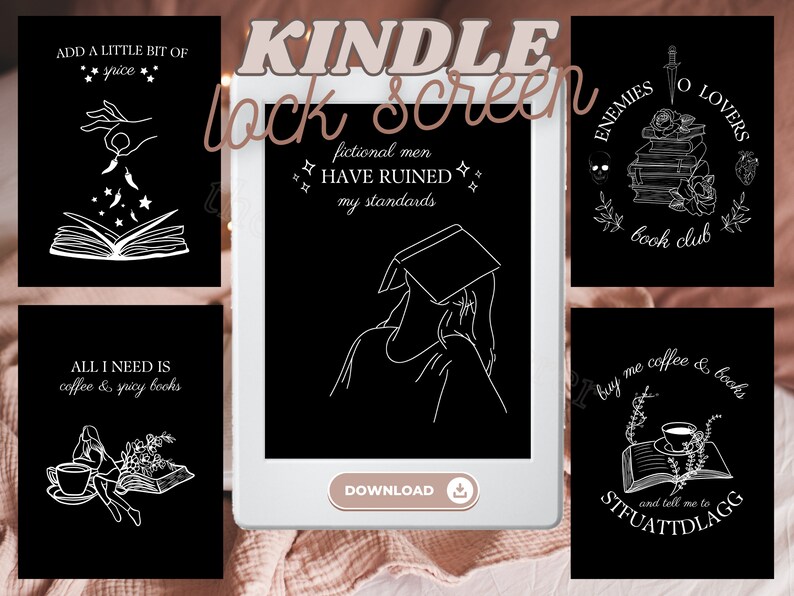 5 Kindle Lock Screen for Basic & Paperwhite Instant Digital Etsy