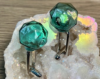 Turquoise Lolly Glass Cufflinks