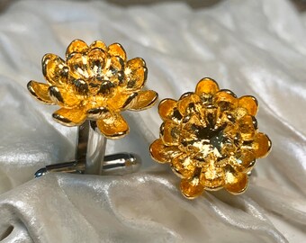 Golden Lotus Cufflinks
