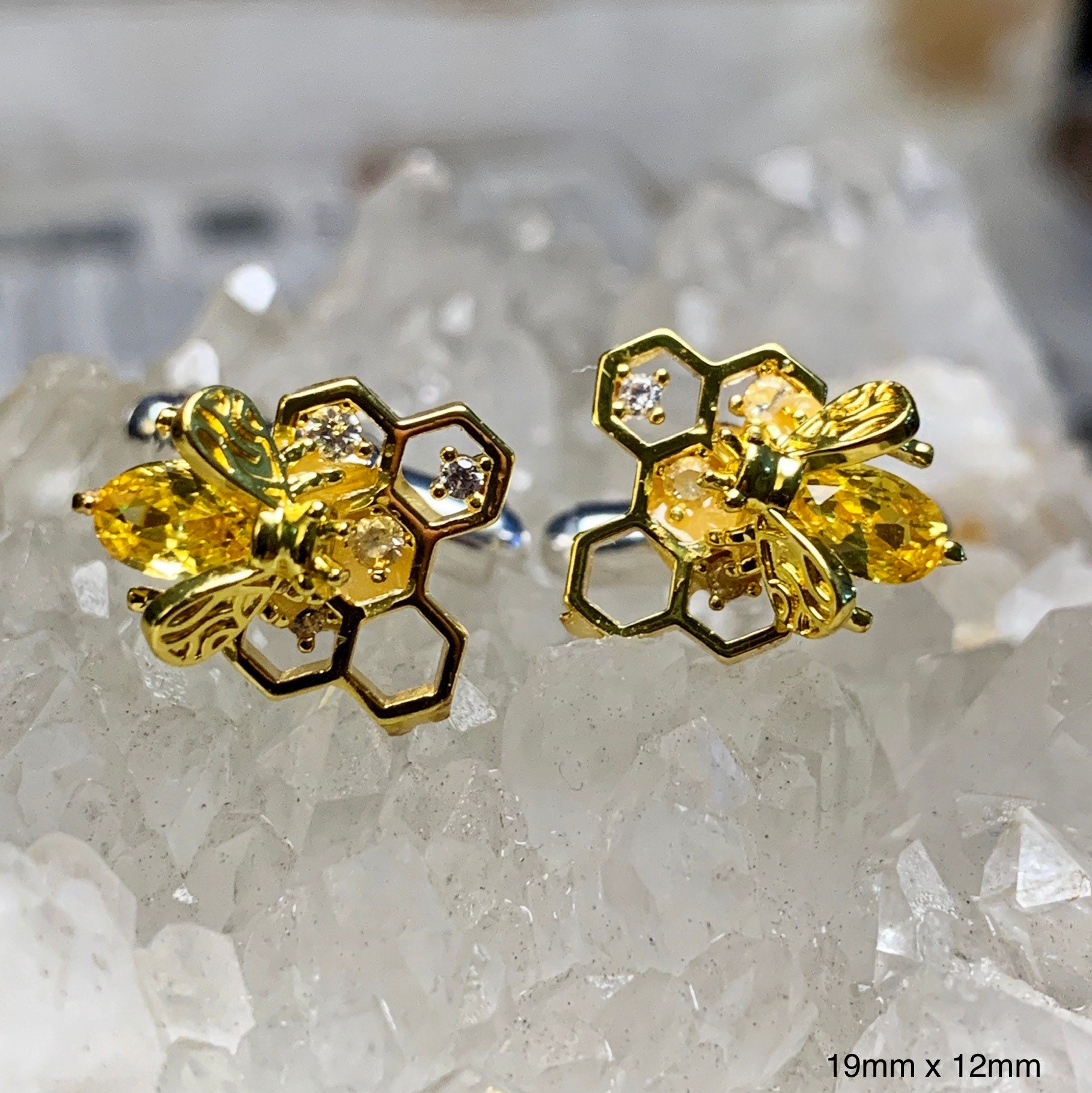 Bee and Honeycomb Cufflinks