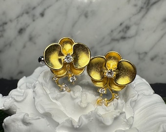 Gilded Orchid cufflinks