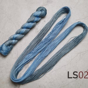 Brokig Sashiko-tråd - Standardtjocklek långstapel bomulls handfärgad broderitråd (SS&LS) LS02
