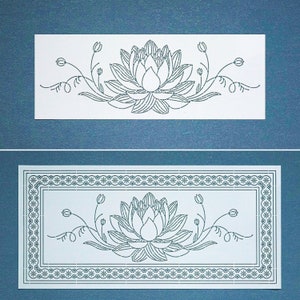 Reusable Sashiko Stencil | Embroidery Quilting Patterns Template - Collection T04 (Glossy Finish)