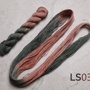 Brokig Sashiko-tråd - Standardtjocklek långstapel bomulls handfärgad broderitråd (SS&LS) LS03