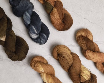 Plant Dyed Sashiko Thread | Embroidery Floss - Variegated Hand-Dyed Cotton Thread | 1mm Thickness TE01-06