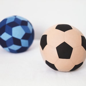 Fabric Football Sewing Pattern: Round Ball Cushion, 2 Styles (PDF Pattern)