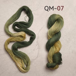 Fil sashiko teint végétal naturel | à broder - Fils de coton teints à la main et variés | Epaisseur moyenne QM07-15 QM-07