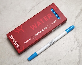 Water Erasable Soluble Pen for Fabric Marking | Embroidery Transfer | Sewing | Quilting Fabric Marker