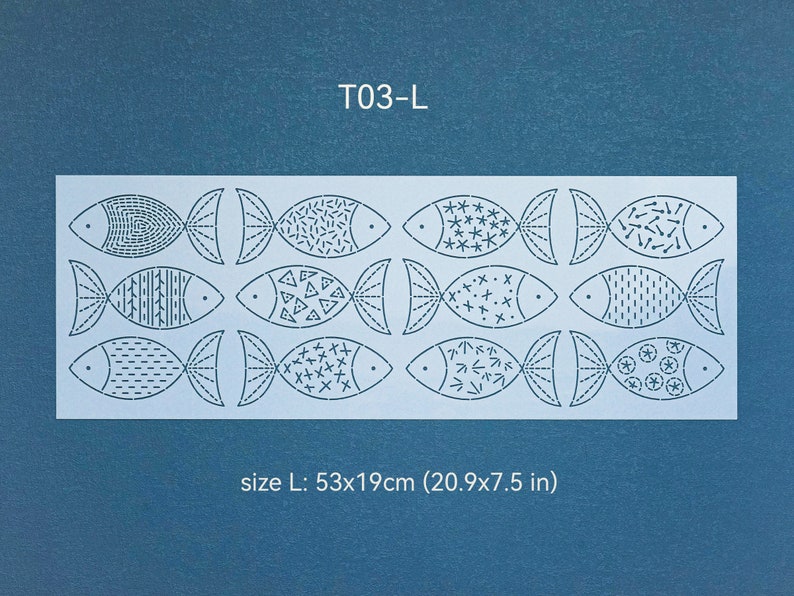 Reusable Sashiko Stencil | Embroidery Quilting Patterns Template ...