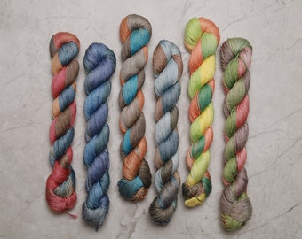 Variegated Sashiko Thread - Standard Thickness Long-Staple Cotton Hand-Dyed Embroidery Thread (SS05-10)
