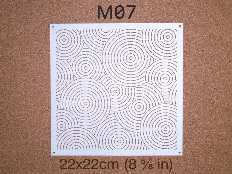 Reusable Sashiko Stencil | Embroidery Quilting Patterns Template - Size ...