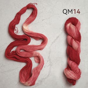 Fil sashiko teint végétal naturel | à broder - Fils de coton teints à la main et variés | Epaisseur moyenne QM07-15 QM-14