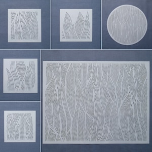 Reusable Sashiko Stencil | Embroidery Quilting Patterns Template - Collection T01 (Glossy Finish)