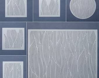 Reusable Sashiko Stencil | Embroidery Quilting Patterns Template - Collection T01 (Glossy Finish)