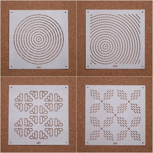 Reusable Sashiko Stencil | Embroidery Quilting Patterns Template - Size S (S29-32) Matt Finish
