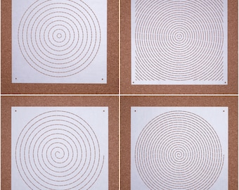 Återanvändbar Sashiko-schablon | Mall för broderi, quiltmönster - Storlek M (M09-12) Matt finish