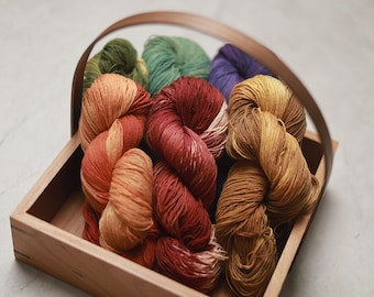 Natural Plant Dyed Sashiko Thread | Embroidery Floss - Variegated Hand-Dyed Cotton Thread | 1mm Thickness QT01-06