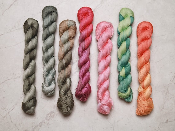 Variegated Sashiko Thread - Standard Thickness Long-Staple Cotton Hand-Dyed Embroidery Thread (SS&JB)