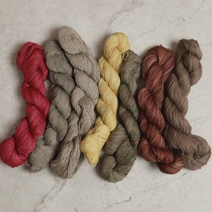 Natural Plant Dyed Raw Sashiko Thread - Standard Thickness, 100 metres