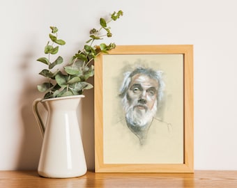 Retrato con lápices. Personalizado. Un regalo único para alguien especial