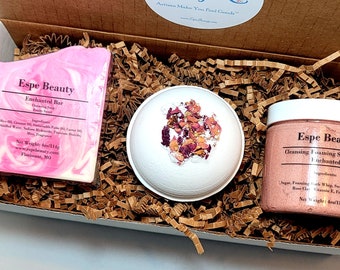 Enchanted Trio Gift Box Set / Bath Bomb Gift / Soap Bar Gift / Gift Basket / Relaxation Gift Box / Birthday Gift Box / Spa Gift Set