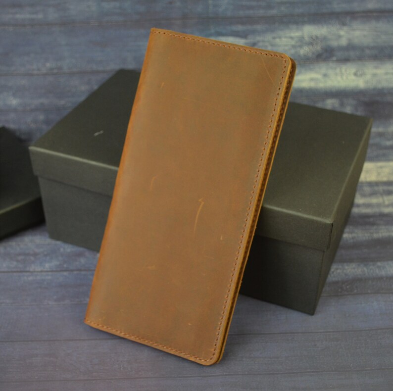 Unisex Wallet Slim Leather Long Wallet Leather Clutch Wallet Personalized Wallet