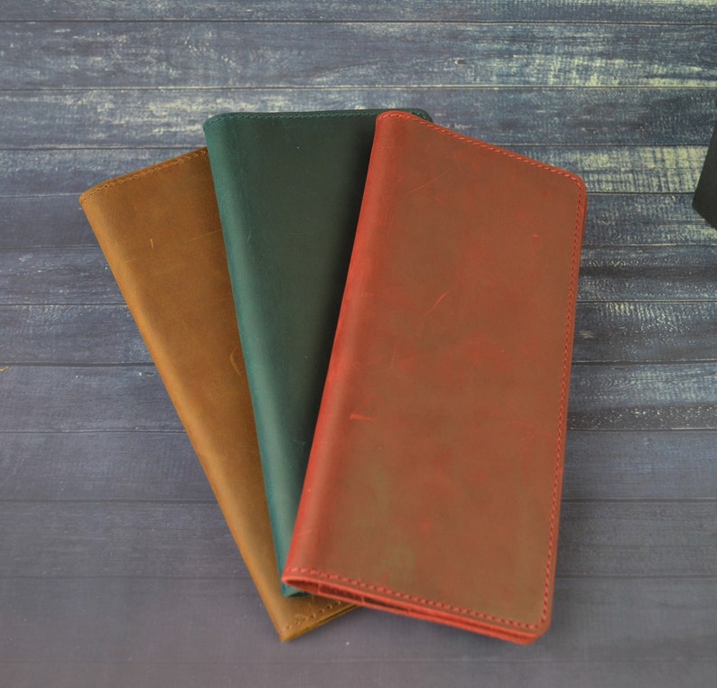Unisex Wallet Slim Leather Long Wallet Leather Clutch Wallet Personalized Wallet