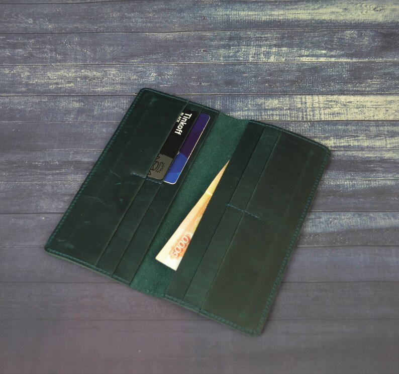 Unisex Wallet Slim Leather Long Wallet Leather Clutch Wallet Personalized Wallet