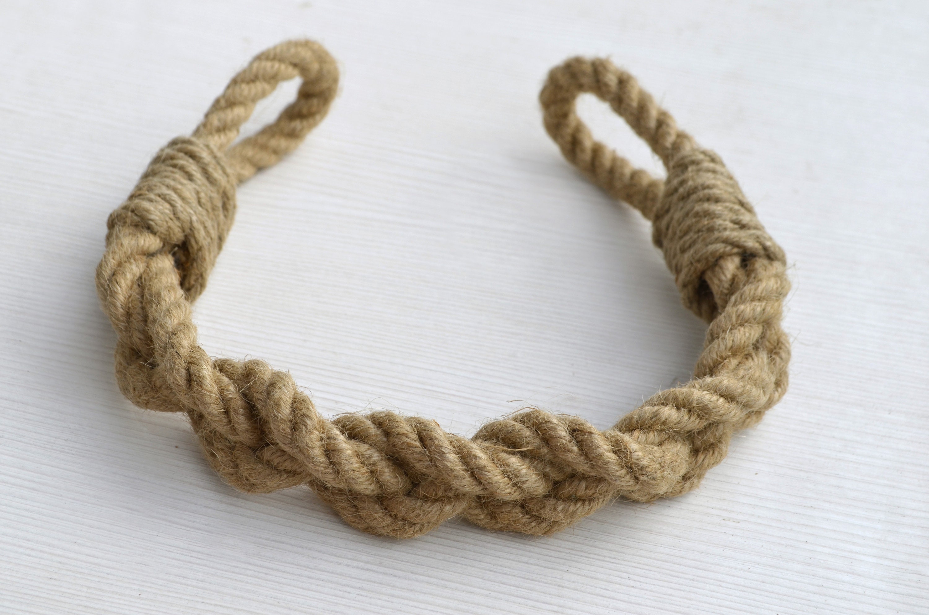 Thick braided jute rope curtain tiebacks Chunky rustic tie Etsy