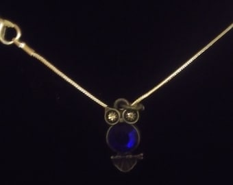 Birthstone Owl Necklace