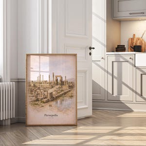 Persepolis Ancient Persian Wall Art Print, Achaemenid Architecture Poster (Digital Download)
