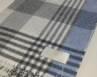Calzeat Made in Scotland Jacquard Woven Premier Plaid Scarf