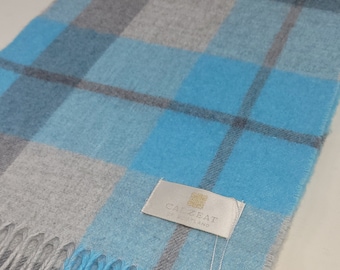 Calzeat Made in Scotland Jacquard Woven Moonstone Premier Scarf