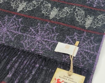 Calzeat gemaakt in Schotland jacquard geweven mystieke halloweensjaal